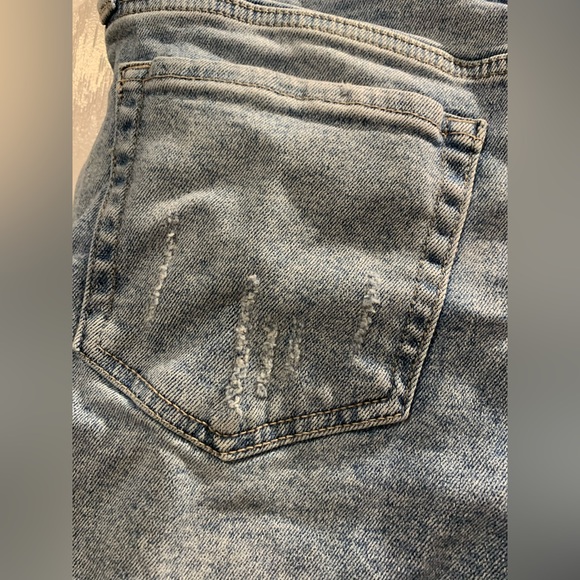 JUST USA distress fray cut off denim shorts women’s size size 10 LARGE - Picture 8 of 15